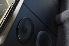 Completed install with 2 10" woofers, 6x9 speakers, 2 amps, sound dampening, retro look radio and tuned